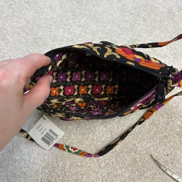 NWT Vera Bradley Frannie Suzani Quilted Zip Top Shoulder Crossbody Bag Retired - Picture 4 of 6